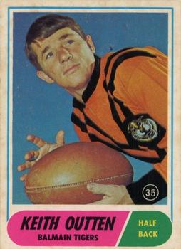 1969 Scanlens #35 Keith Outten Front